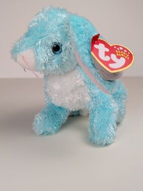 TY Beanie Babies Spring the Bunny Rabbit Vintage 2001 Aqua Blue NWT